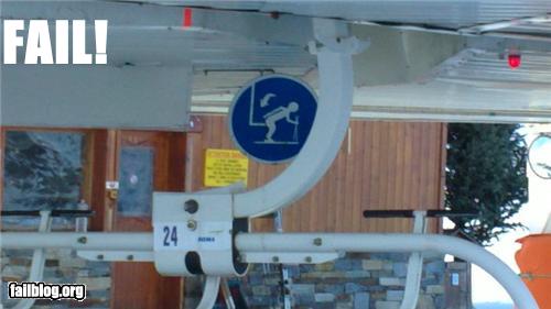 epic fail photos - CLASSIC: Ski-Lift Sign FAIL