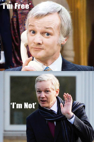 DAE think Julian Assange looks like Mr. Humphries from 'Are you being served'?