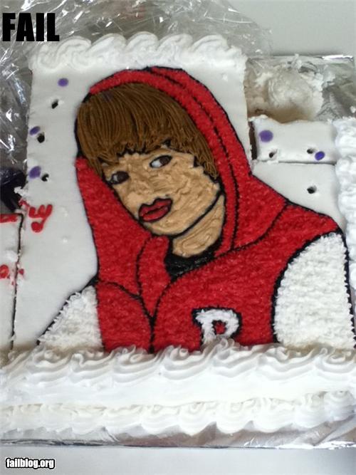justin bieber cake pictures. Justin Bieber Cake FAIL