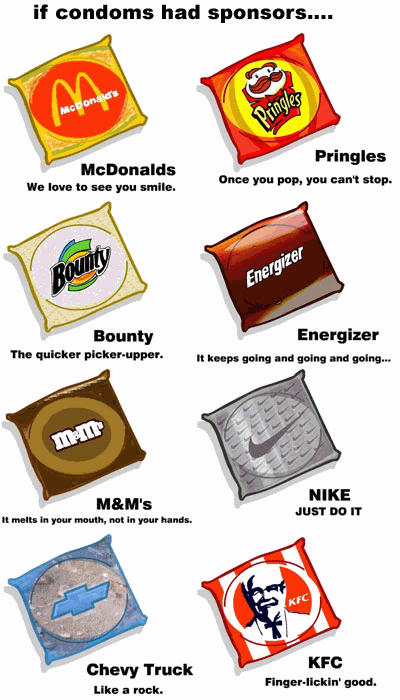 Condom Sponsers funny photos