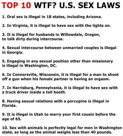 Top 10 Wtf Us Sex Laws Funny Pictures Quotes Pics Photos 6322