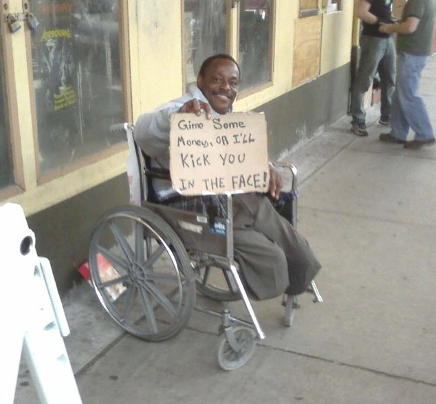 funny homeless signs