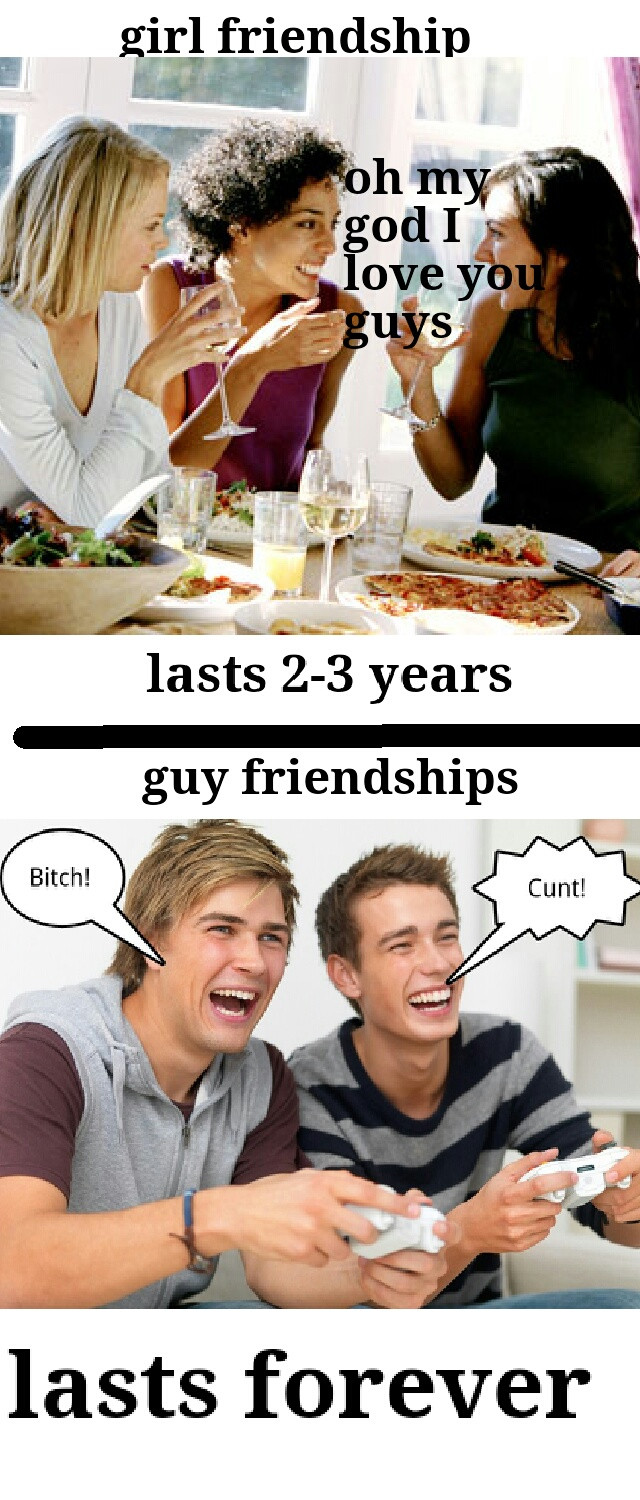 The Difference Between Girl And Guy Best Friends Funny Pictures