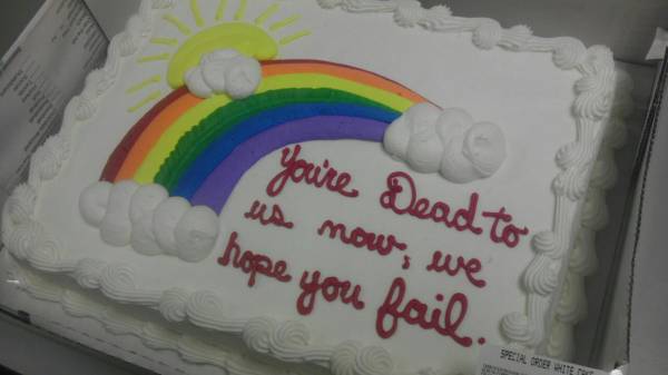 Cake I got from coworkers on the last day of work.