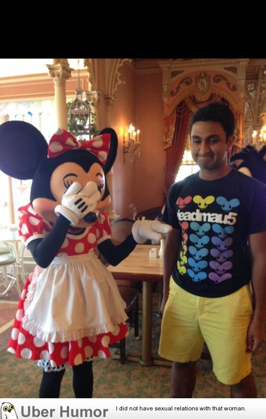 My friend went to Disneyland wearing the wrong shirt ...
 Weird People At Disneyland