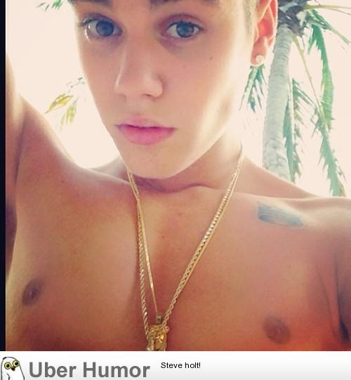 Am I the only one who thinks this picture of Justin Bieber looks like a topless  girl with her hair up? | Funny Pictures, Quotes, Pics, Photos, Images.  Videos of Really Very