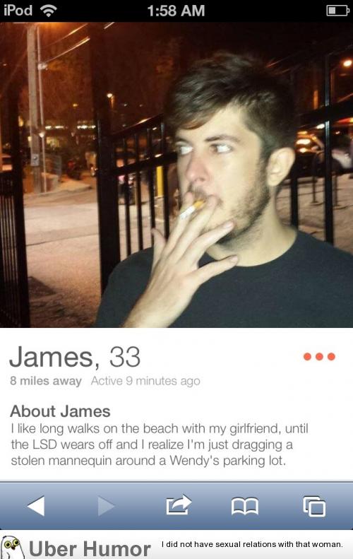 Sarcastic bio tinder Best Tinder