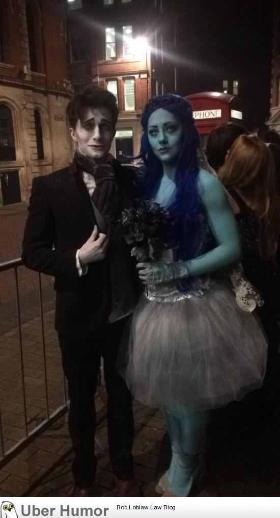 Me and the missus dressed up as 'corpse bride' for a halloween party…  everyone else wore cat ears… | Funny Pictures, Quotes, Pics, Photos,  Images. Videos of Really Very Cute animals.
