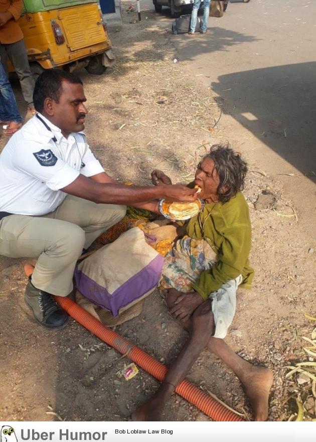 A traffic policeman fed a homeless woman who was too weak to eat on her own  in India | Funny Pictures, Quotes, Pics, Photos, Images. Videos of Really  Very Cute animals.
