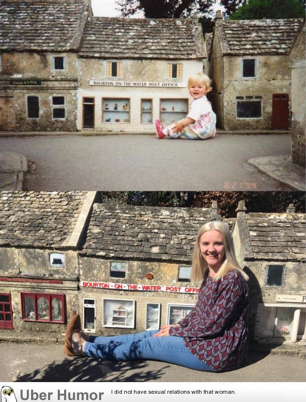 Visited the same model village 25 years apart. | Funny Pictures, Quotes,  Pics, Photos, Images. Videos of Really Very Cute animals.