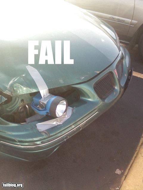 epic fail photos - Headlight Fail