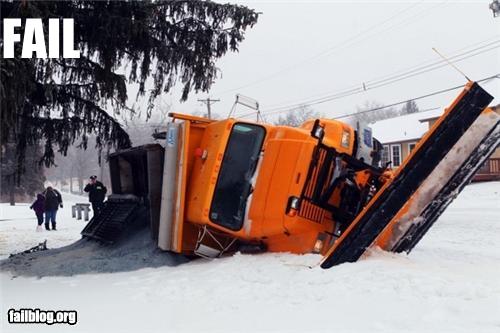 epic fail photos - Snow Plow FAIL