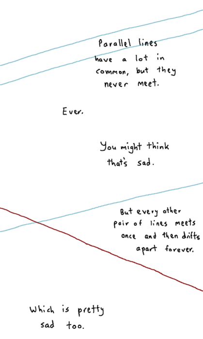 I'd rather be a parallel line...