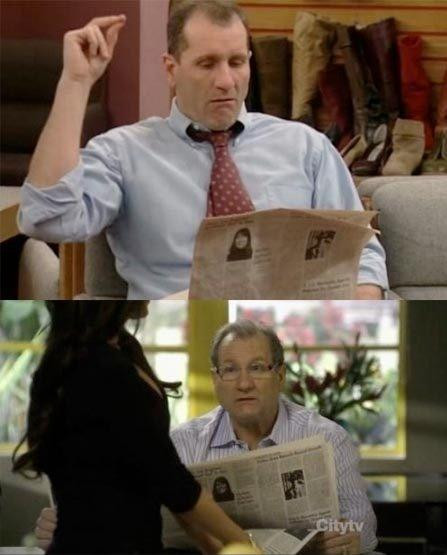 Ed O'Neill has been reading the same newspaper for 20 years. 