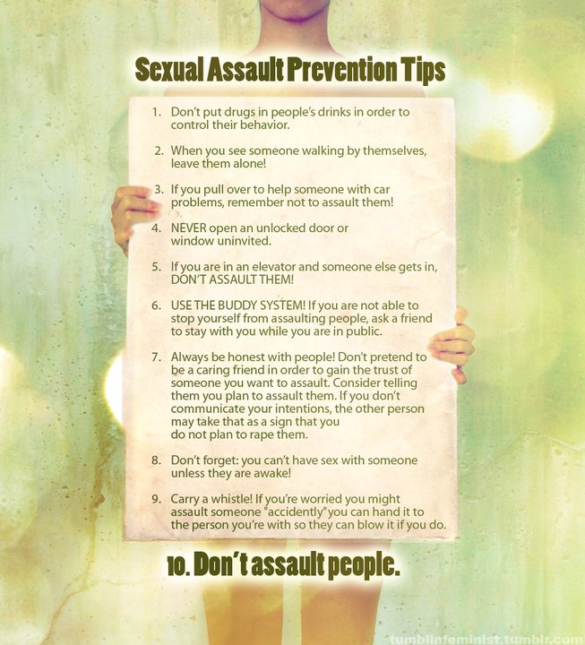 Sexual Assault Prevention Tips Funny Pictures Quotes Pics Photos 