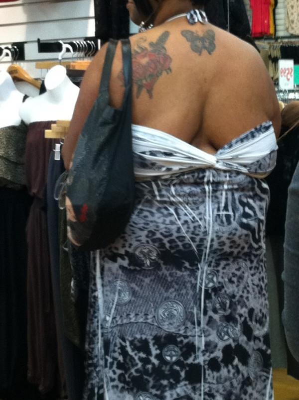Miss, I believe your dress is on backwards...