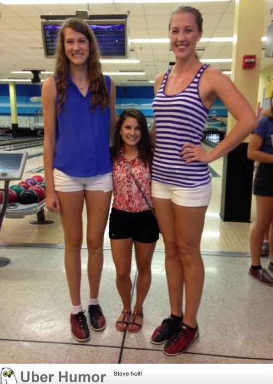 UCF Two Tallest Volleyball Players And Shortest Cheerl