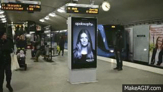 Brilliant digital ad in Stockholm.