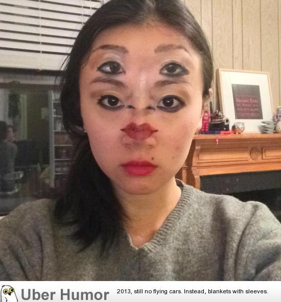 Tried my hand at the two-face face. It went okay | Funny Pictures, Quotes,  Pics, Photos, Images. Videos of Really Very Cute animals.