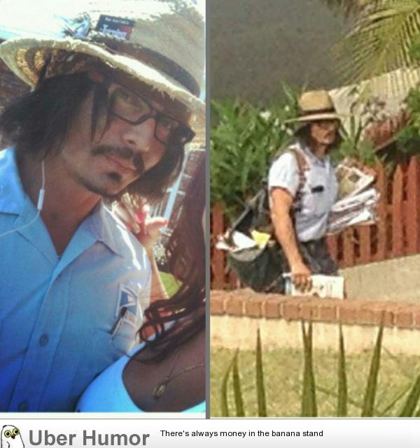 Johnny Depp the mailman…is actually just Eric. | Funny Pictures, Quotes,  Pics, Photos, Images. Videos of Really Very Cute animals.