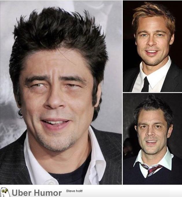 If Brad Pitt and Johnny Knoxville conceived a child, it would be Benecio de...