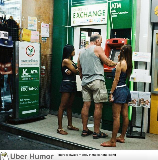 Man withdrawing cash from ATM in Thailand. | Funny Pictures, Quotes, Pics,  Photos, Images. Videos of Really Very Cute animals.