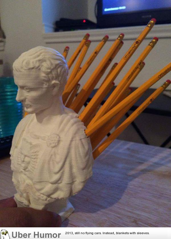 Perfect Julius Caesar pencil holder | Funny Pictures, Quotes, Pics, Photos,  Images. Videos of Really Very Cute animals.