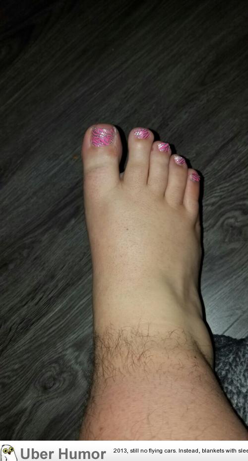 My Husband Bet Me I Couldnt Shave His Foot Without Him Waking Up This Is What He Woke Up To