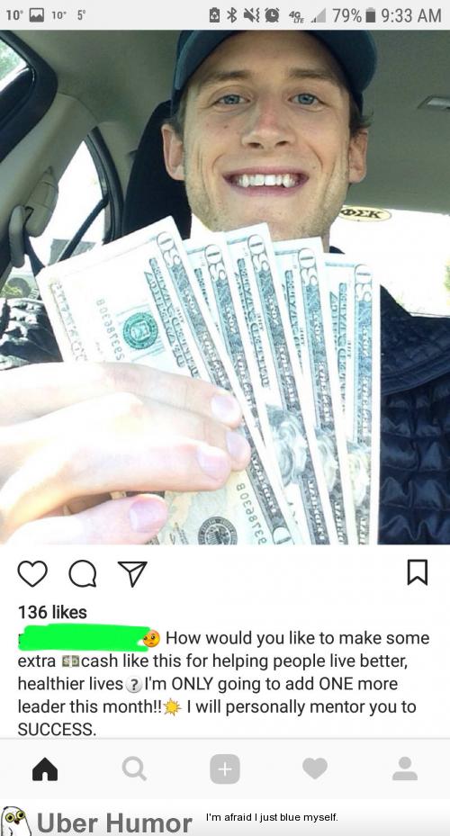 This guy involved in a pyramid scheme mirrors his pics to make his $20s  look like $50s | Funny Pictures, Quotes, Pics, Photos, Images. Videos of  Really Very Cute animals.