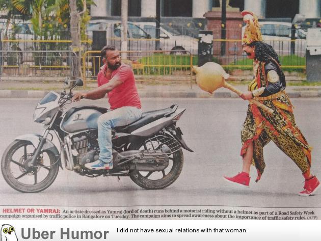 So Indian Police had a guy dress up as God of Death to chase people not  wearing helmets | Funny Pictures, Quotes, Pics, Photos, Images. Videos of  Really Very Cute animals.