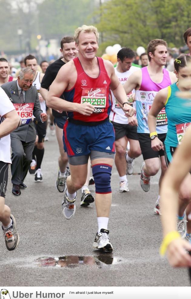 Gordon Ramsay running the London Marathon. | Funny Pictures, Quotes, Pics,  Photos, Images. Videos of Really Very Cute animals.