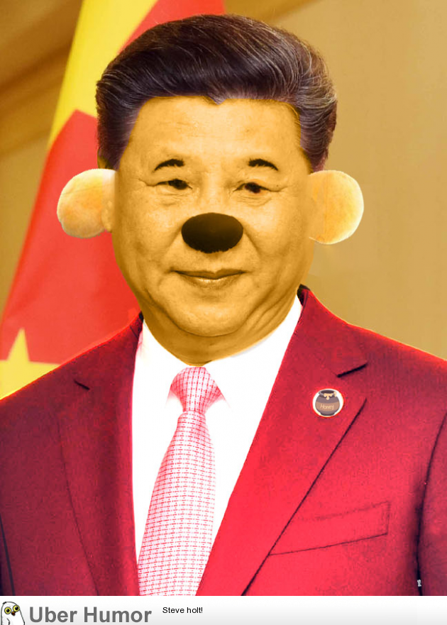This image of Xi Jiping as Winnie the Pooh is illegal in mainland China ...