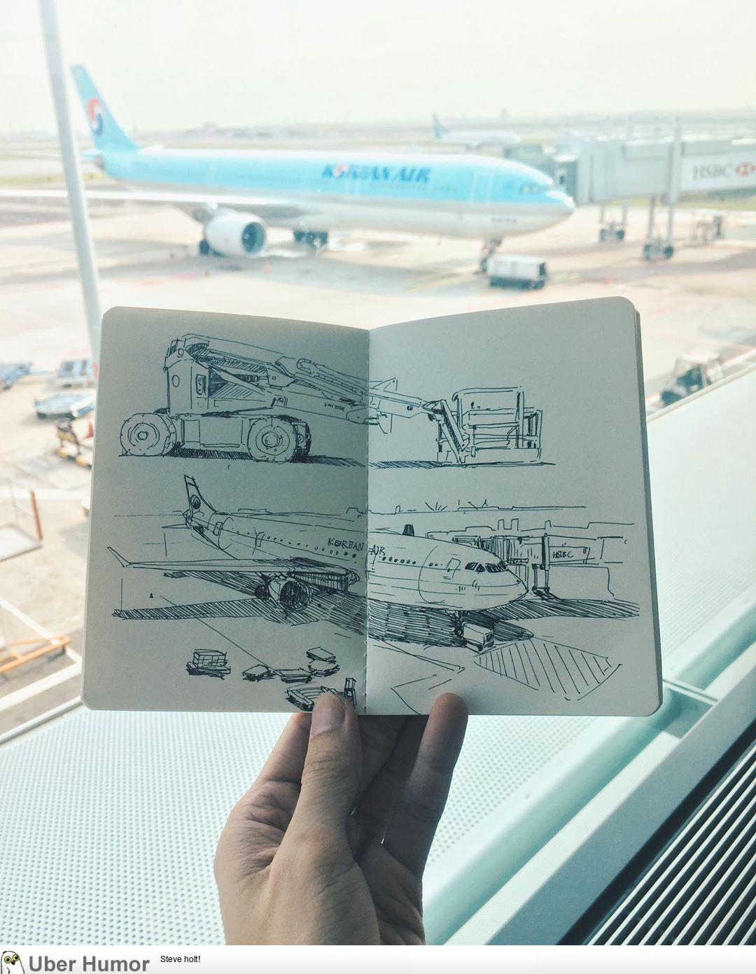 Как нарисовать аэропорт с самолетами