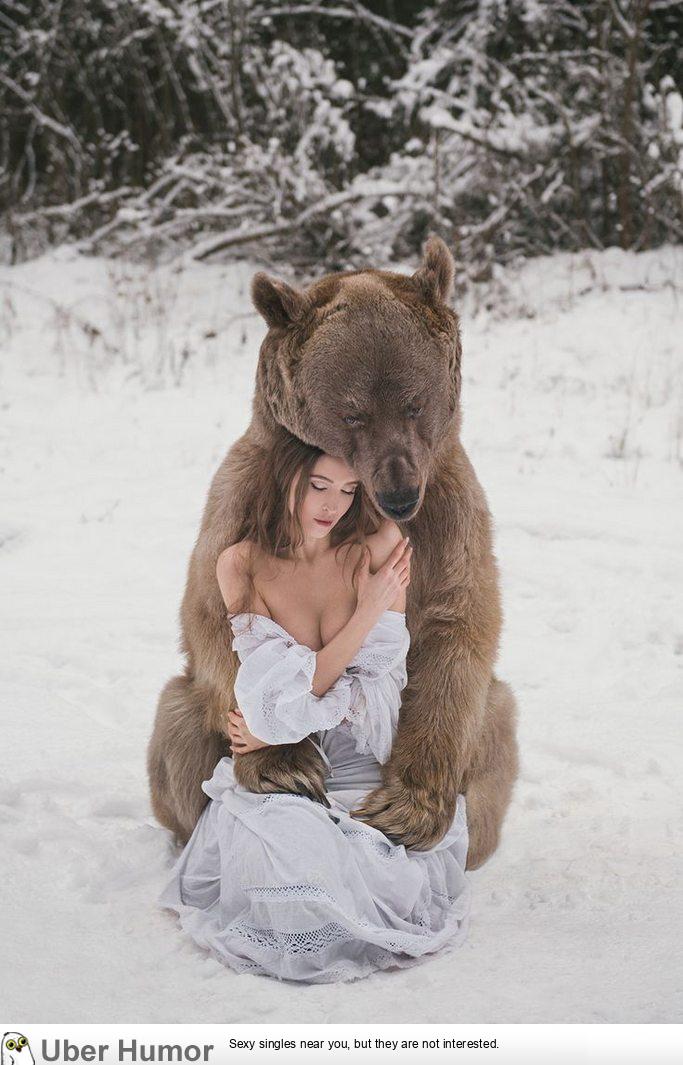 Just A Russian Girl And Her Bear Funny Pictures Quotes Pics Photos Images Videos Of