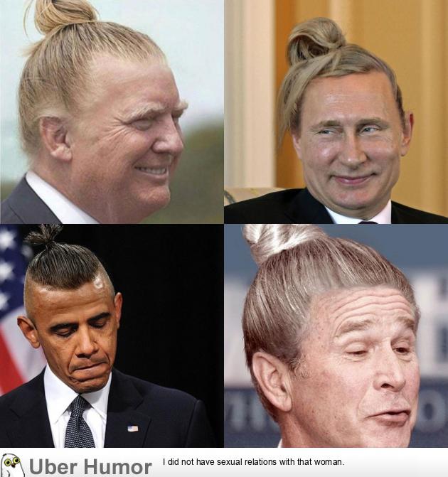 Political figures…man bun edition | Funny Pictures, Quotes, Pics, Photos,  Images. Videos of Really Very Cute animals.
