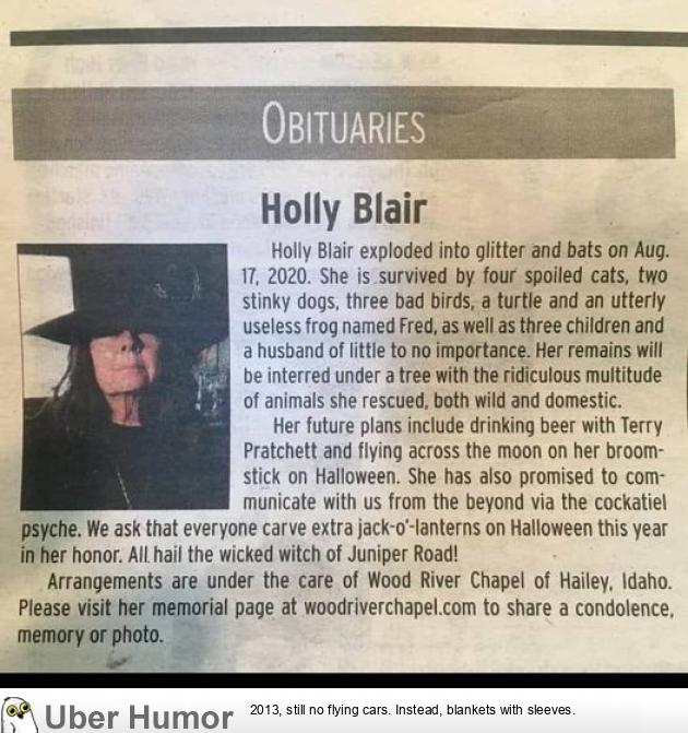 Best Obituary Ever Funny Pictures Quotes Pics Photos Images