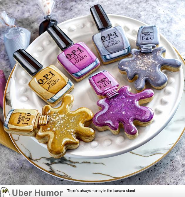 I made some nail polish cookies. | Funny Pictures, Quotes, Pics, Photos,  Images. Videos of Really Very Cute animals.