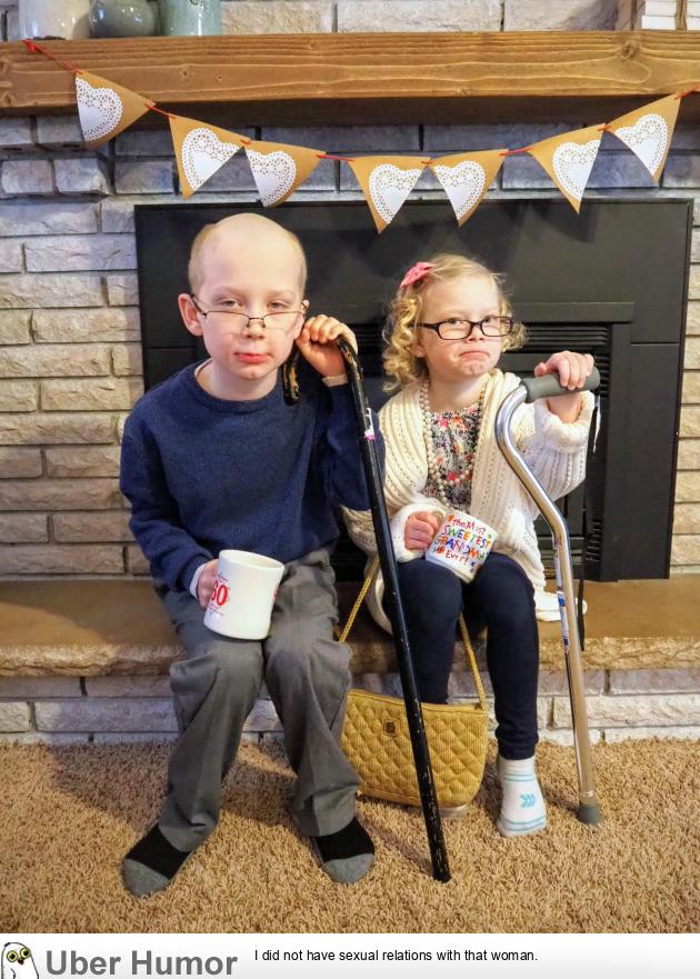 My kids went all-out for Senior Citizens day at school. | Funny Pictures,  Quotes, Pics, Photos, Images. Videos of Really Very Cute animals.