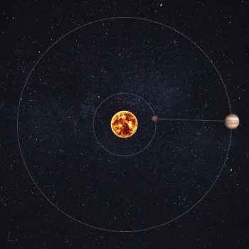 Jupiter and Mars dance around the sun, creating an amazing pattern ...